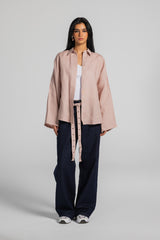 Soft Structure Linen Shirt - Pink