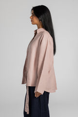 Soft Structure Linen Shirt - Pink