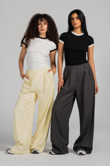 Easy Flow Linen Pants - Gray
