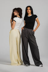 Easy Flow Linen Pants - Gray