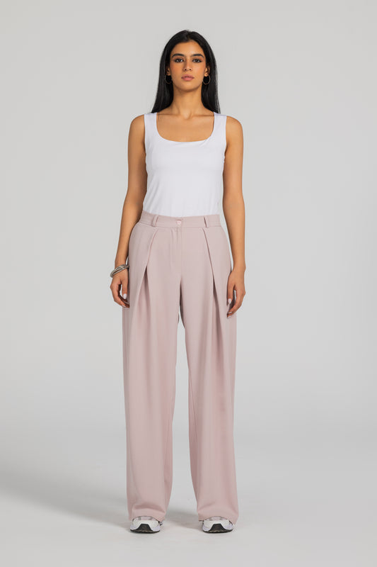 Pink Pleated Pants