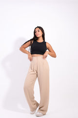 Light Beige Straight Pants