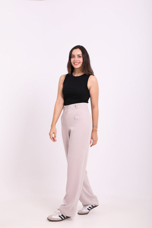 Light Gray Straight Pants