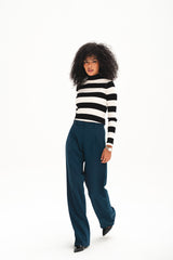 Teal Green Straight Pants