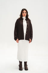 The Aria Cardigan - Dark Brown