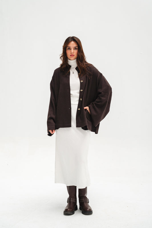 The Aria Cardigan - Dark Brown
