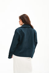 The Harper Zip Jacket - Teal Green