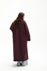 Soft Touch Coat - Maroon
