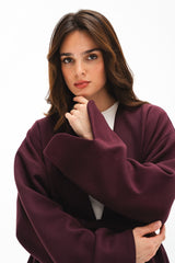 Soft Touch Coat - Maroon