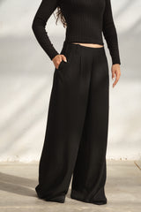 Black Casual Loose Pants