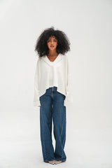 The Rowan Pullover - White