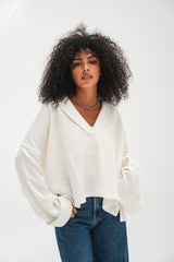 The Rowan Pullover - White