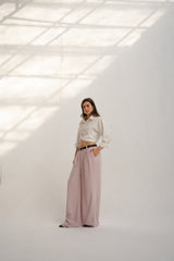 Pink Casual Loose Pants