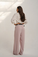 Pink Casual Loose Pants