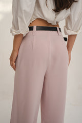 Pink Casual Loose Pants