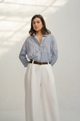 White Casual Loose Pants