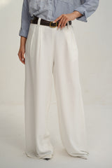 White Casual Loose Pants