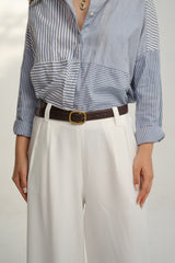 White Casual Loose Pants