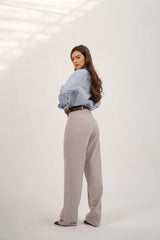 Light Gray Straight Pants