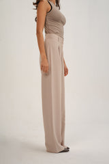 Light Beige Straight Pants