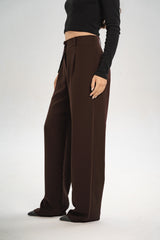 Dark Brown Straight Pants