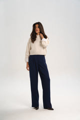 Navy Blue Straight Pants
