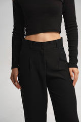 Black Straight Pants