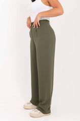 Dark Olive Straight Pants
