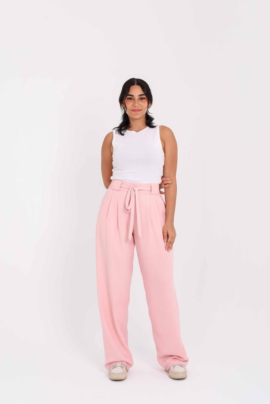 Pink Wide Leg Pants