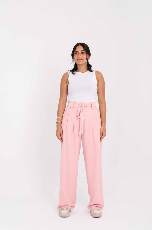 Pink Wide Leg Pants