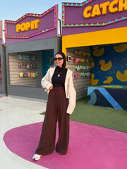 Brown Wide Leg Sweatpants