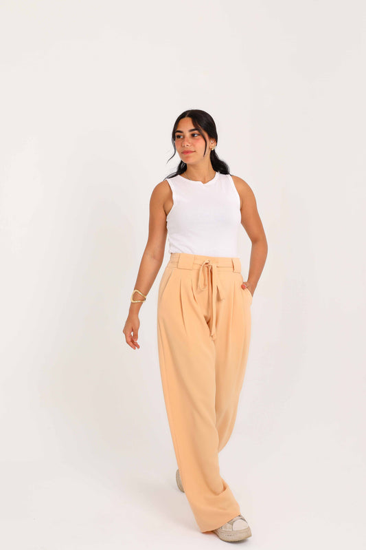 Light Orange Wide Leg Pants