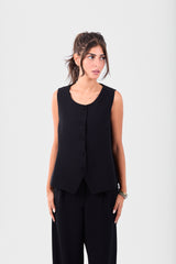 Black Short Vest