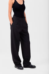 Black Striped Pants