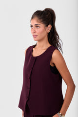 Maroon Short Vest