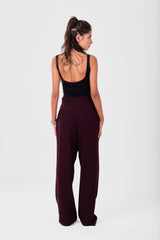 Maroon Straight Pants