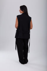 Black Long Vest