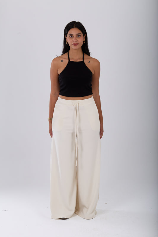 Off White Wide Leg Sweatpants