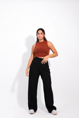 Black Straight Pants