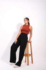 Black Straight Pants