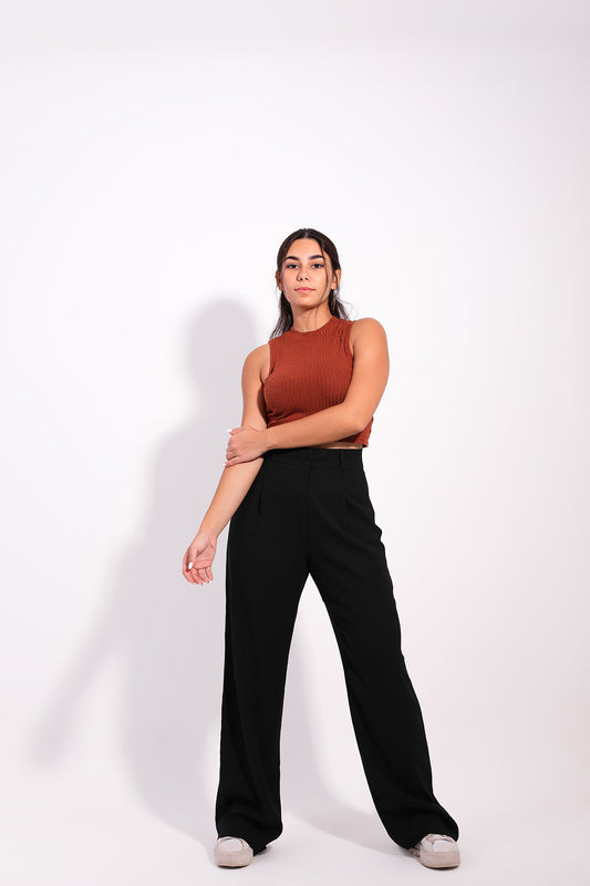 Black Straight Pants