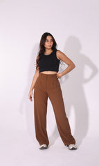 Brown Straight Pants