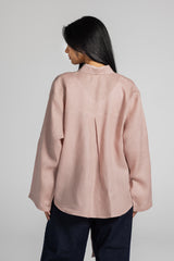 Soft Structure Linen Shirt - Pink