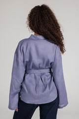Soft Structure Linen Shirt - Blue