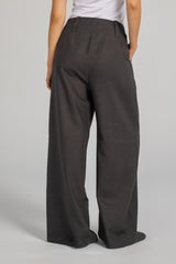 Easy Flow Linen Pants - Gray