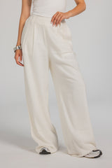 Easy Flow Linen Pants - Off White