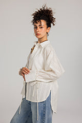 Easy Lines Linen Shirt in - Off White