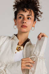 Easy Lines Linen Shirt in - Off White