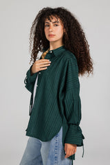 Easy Lines Linen Shirt in - Green