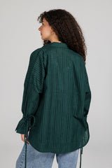 Easy Lines Linen Shirt in - Green